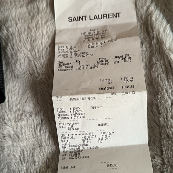 YVES SAINT LAURENT. - Sold - Picture 6 of 6